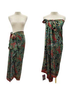 Ben & Lisa La Florentina NWT Multicolor Paisley Print Wrap Scarf Sarong